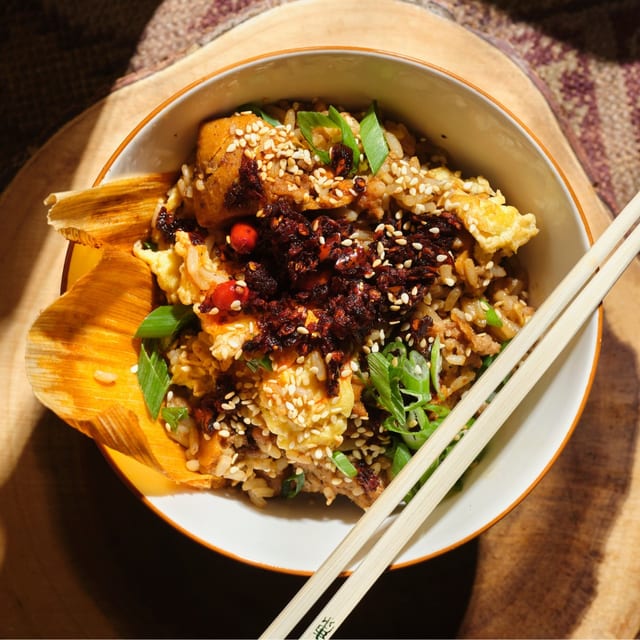 Tamale Egg Fried Rice.